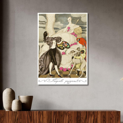 Sui Tacchi Rossi Pl 05 Gerda Wegener gwg29 quadro stampato su tela