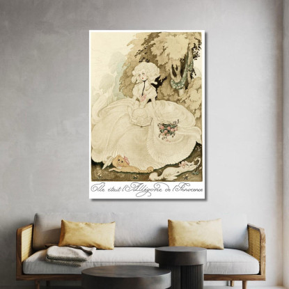 Sui Tacchi Rossi Pl 09 Gerda Wegener gwg33 quadro stampato su tela