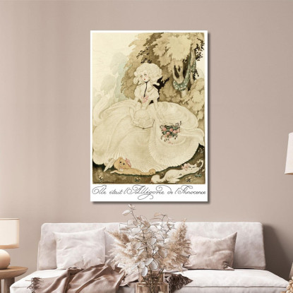 Sui Tacchi Rossi Pl 09 Gerda Wegener gwg33 quadro stampato su tela