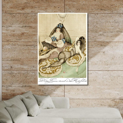Sui Tacchi Rossi Pl 10 Gerda Wegener gwg34 quadro stampato su tela