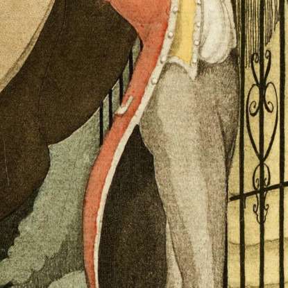 Sui Tacchi Rossi Pl 12 Gerda Wegener gwg36 quadro stampato su tela
