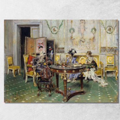 Pettegolezzo Giovanni Boldini gbd23 quadro stampato su tela
