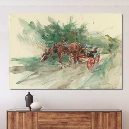 Cavallo E Carrozza Giovanni Boldini gbd26 quadro stampato su tela