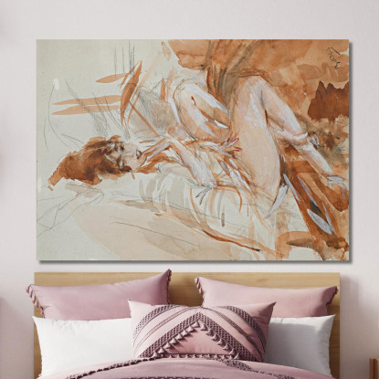 Signora Sdraiata Giovanni Boldini gbd74 quadro stampato su tela
