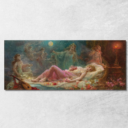 Allegoria Del Sonno Hans Zatzka hzt7 quadro stampato su tela