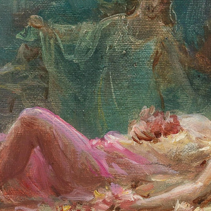 Allegoria Del Sonno Hans Zatzka hzt7 quadro stampato su tela