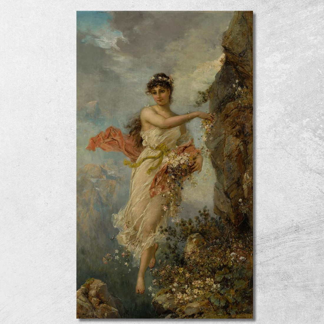 Flora Alpina Hans Zatzka hzt8 quadro stampato su tela