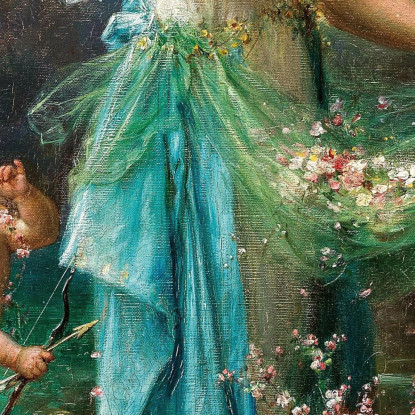 Allegoria Della Primavera Con Cupido Hans Zatzka hzt9 quadro stampato su tela