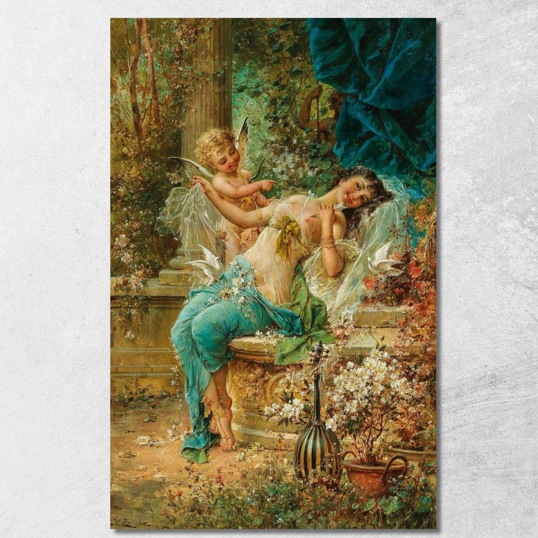 Sconfitto Hans Zatzka hzt12 quadro stampato su tela Sconfitto Hans Zatzka hzt12 quadro stampato su tela