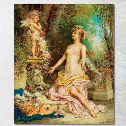 Cupido Hans Zatzka hzt16 quadro stampato su tela