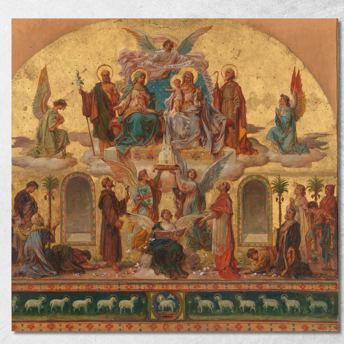 Bozza Per Il Quadro Principale Eseguito In Grandi Dimensioni Hans Zatzka hzt18 quadro stampato su tela Bozza Per Il Quadro Principale Eseguito In Grandi Dimensioni Hans Zatzka hzt18 quadro stampato su tela