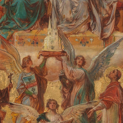 Bozza Per Il Quadro Principale Eseguito In Grandi Dimensioni Hans Zatzka hzt18 quadro stampato su tela