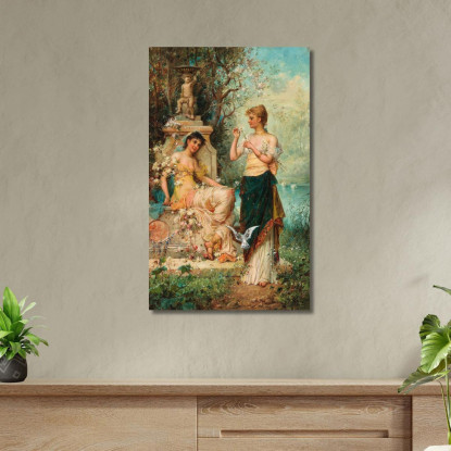 Lui Mi Ama Non Mi Ama Hans Zatzka hzt25 quadro stampato su tela