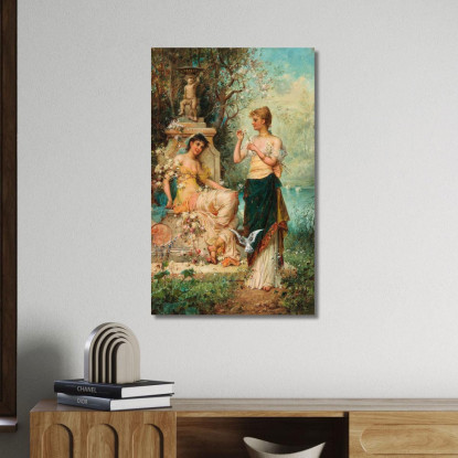 Lui Mi Ama Non Mi Ama Hans Zatzka hzt25 quadro stampato su tela
