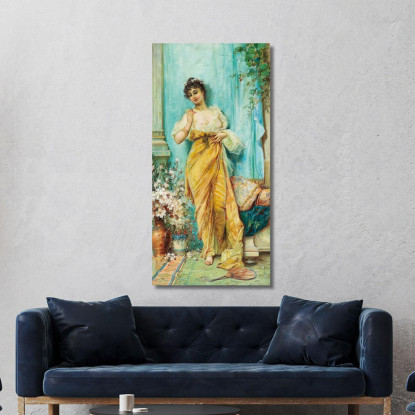 Nel Boudoir Hans Zatzka hzt28 quadro stampato su tela