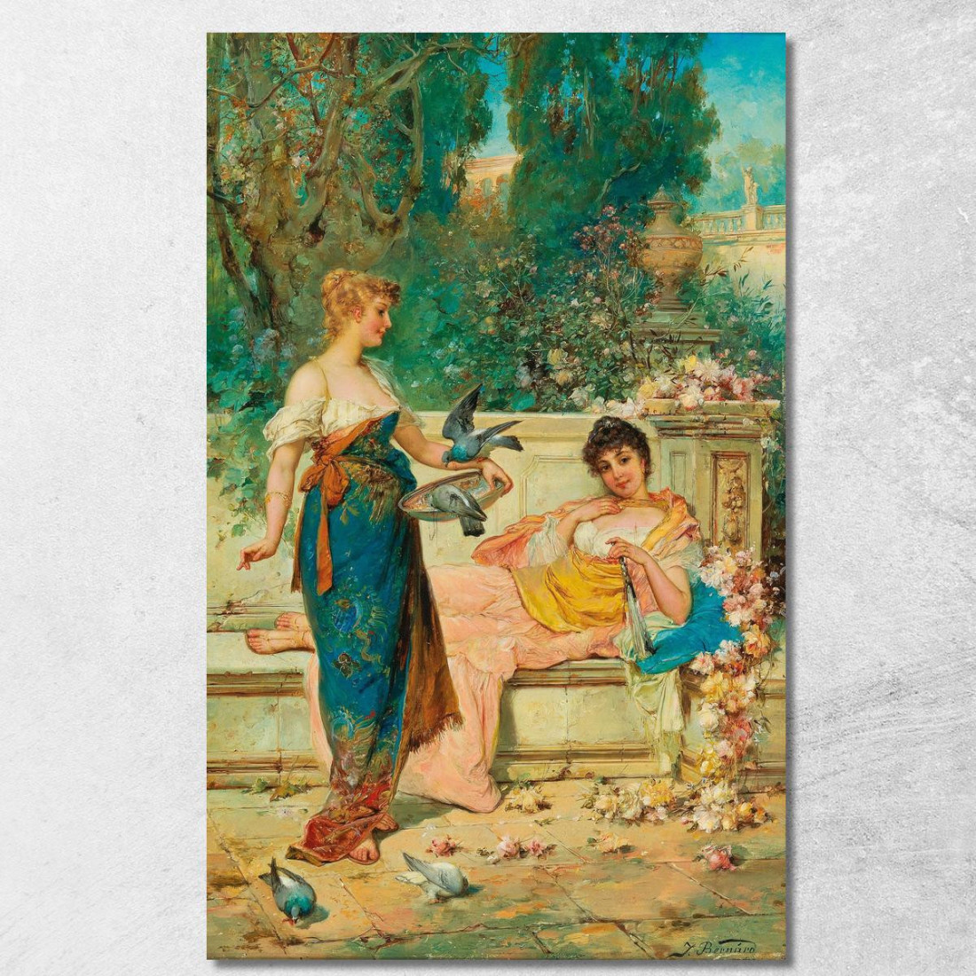 Ore Di Svago Hans Zatzka hzt30 quadro stampato su tela Ore Di Svago Hans Zatzka hzt30 quadro stampato su tela