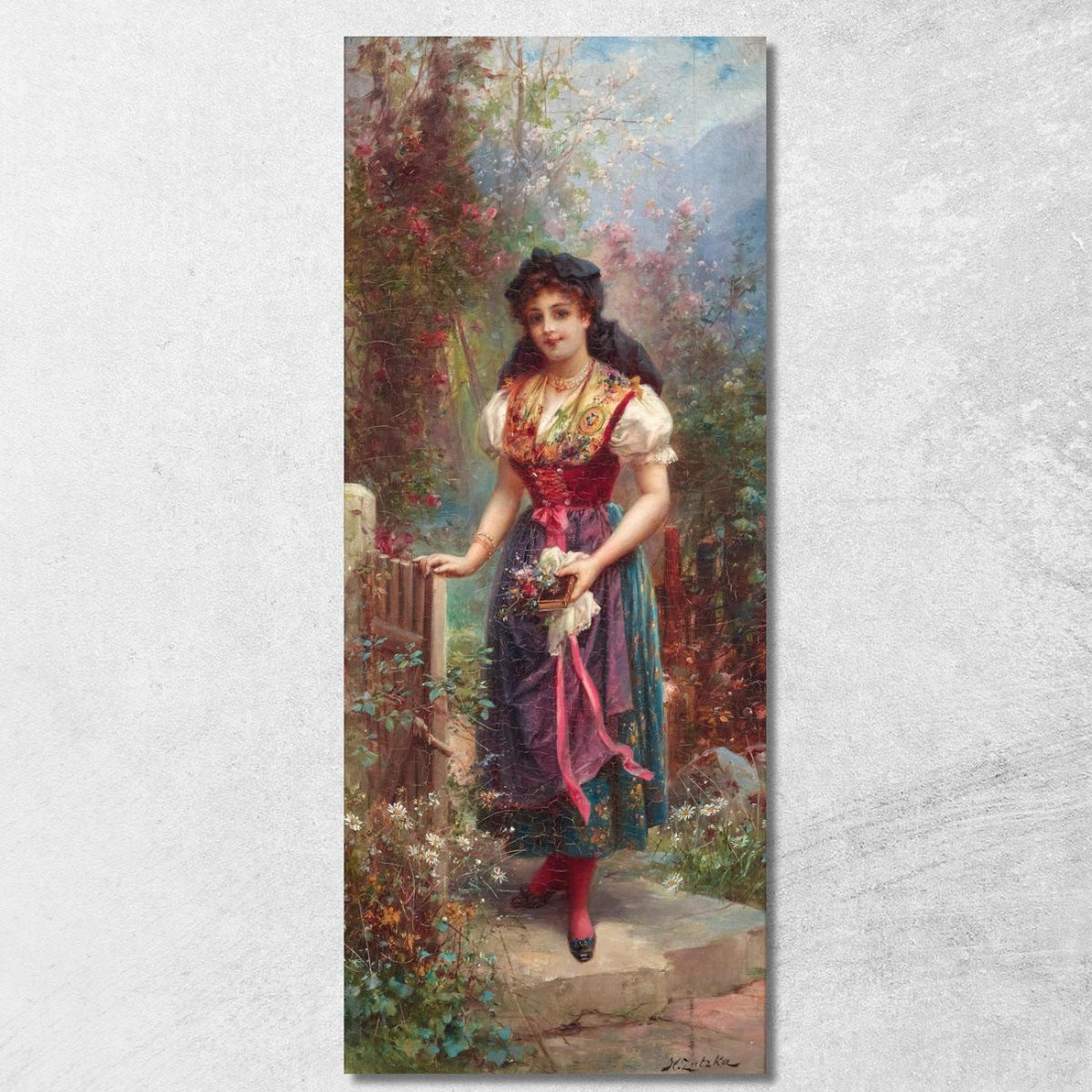 Andare In Chiesa Hans Zatzka hzt37 quadro stampato su tela Andare In Chiesa Hans Zatzka hzt37 quadro stampato su tela