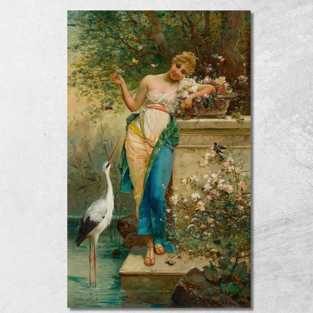 Bellezza Orientale Hans Zatzka hzt38 quadro stampato su tela Bellezza Orientale Hans Zatzka hzt38 quadro stampato su tela
