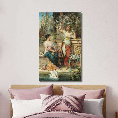 Due Signore In Un Parco Hans Zatzka hzt53 quadro stampato su tela