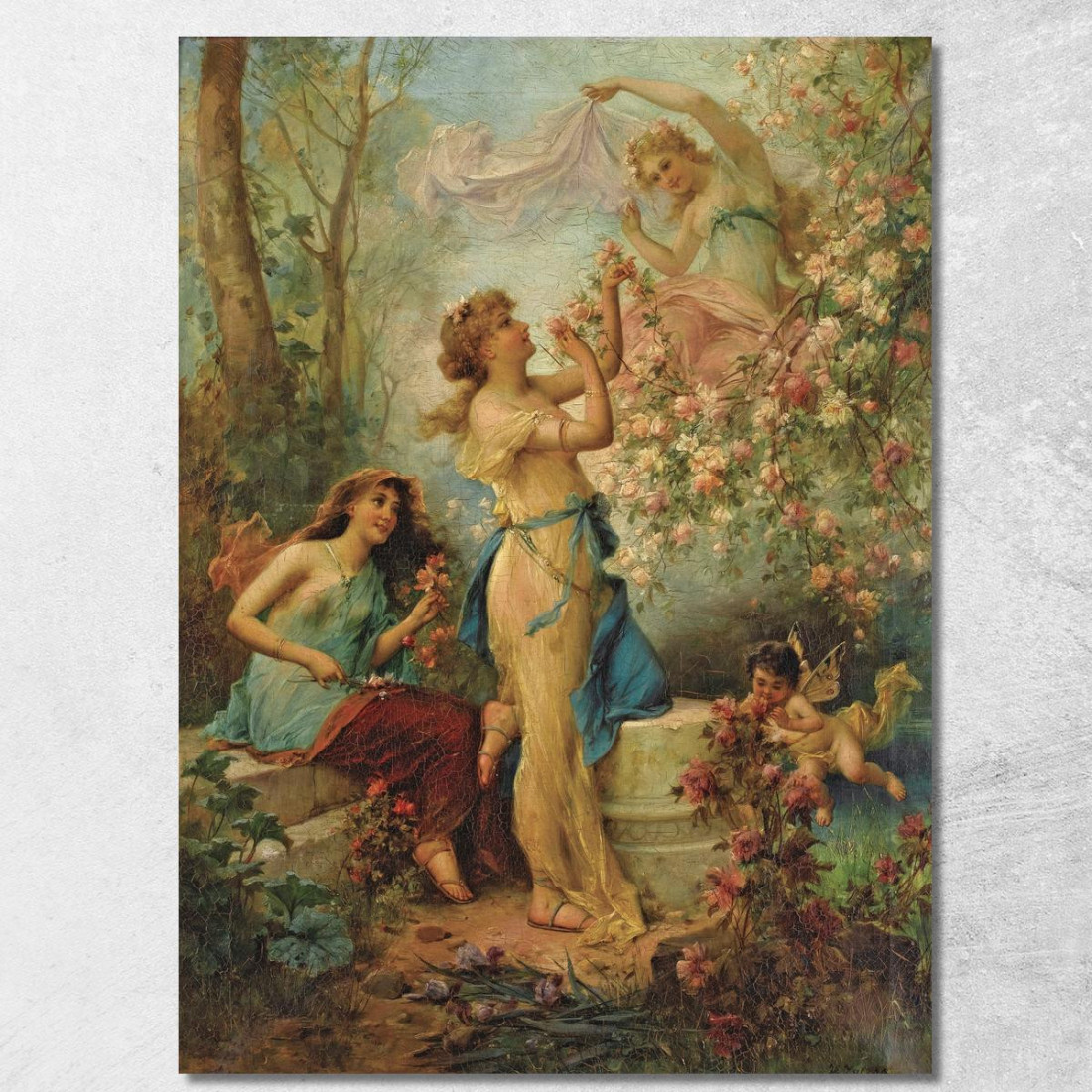Venere Con Putti E Attendenti Hans Zatzka hzt56 quadro stampato su tela Venere Con Putti E Attendenti Hans Zatzka hzt56 quadro stampato su tela