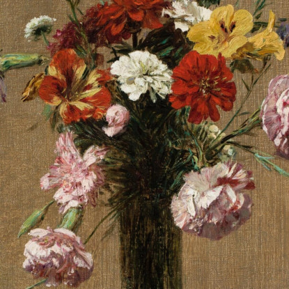 Vari Fiori In Un Vaso Henri Fantin-Latour hft23 quadro stampato su tela