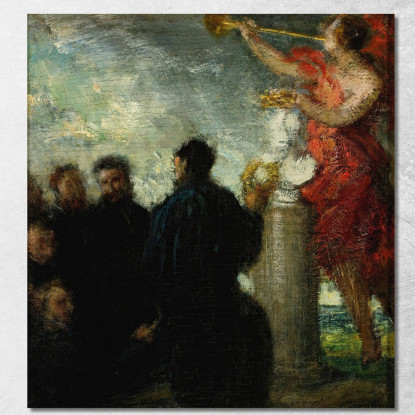 Omaggio A Eugène Delacroix Henri Fantin-Latour hft33 quadro stampato su tela