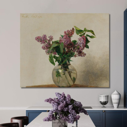 Lilla Henri Fantin-Latour hft48 quadro stampato su tela