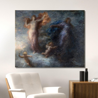 L'Alba E La Notte Henri Fantin-Latour hft49 quadro stampato su tela