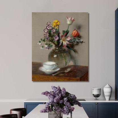Natura Morta Con Una Tazza Di Caffè Henri Fantin-Latour hft59 quadro stampato su tela