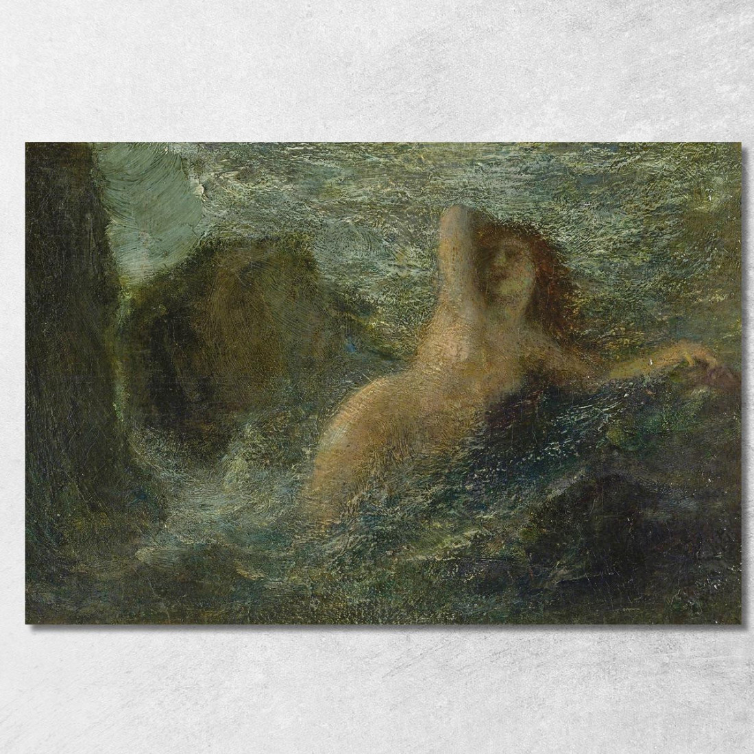 Ondine Gold La Ninfa Dell'Oro Del Mare Henri Fantin-Latour hft61 quadro stampato su tela Ondine Gold La Ninfa Dell'Oro Del Mare Henri Fantin-Latour hft61 quadro stampato su tela