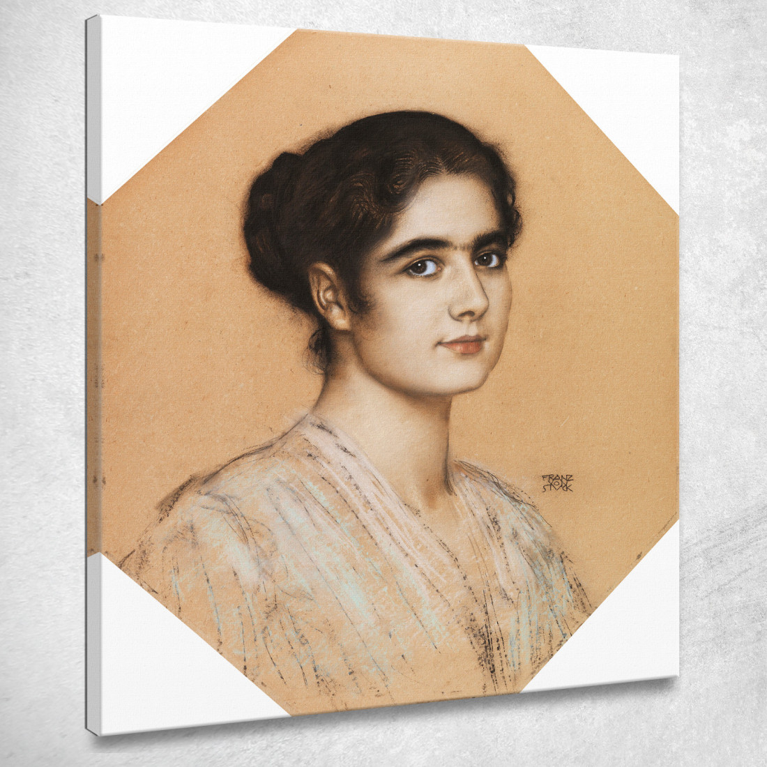 Ritratto Della Figlia Maria Franz von Stuck fvs12 quadro stampato su tela Ritratto Della Figlia Maria Franz von Stuck fvs12 quadro stampato su tela