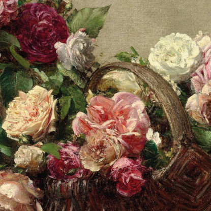 Cesto Di Rose Henri Fantin-Latour hft62 quadro stampato su tela