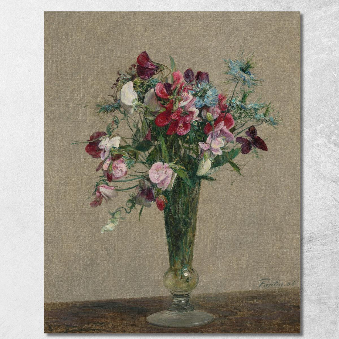 Piselli Dolci E Nigella Henri Fantin-Latour hft68 quadro stampato su tela Piselli Dolci E Nigella Henri Fantin-Latour hft68 quadro stampato su tela