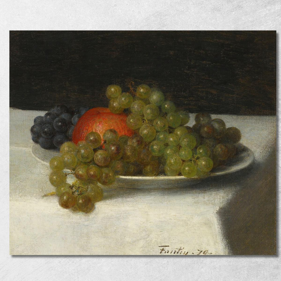 Mele E Uva Henri Fantin-Latour hft69 quadro stampato su tela Mele E Uva Henri Fantin-Latour hft69 quadro stampato su tela