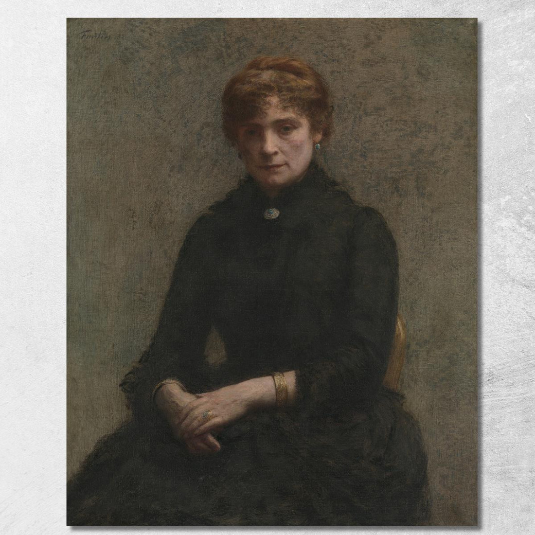 Ritratto Di Una Donna Henri Fantin-Latour hft72 quadro stampato su tela Ritratto Di Una Donna Henri Fantin-Latour hft72 quadro stampato su tela