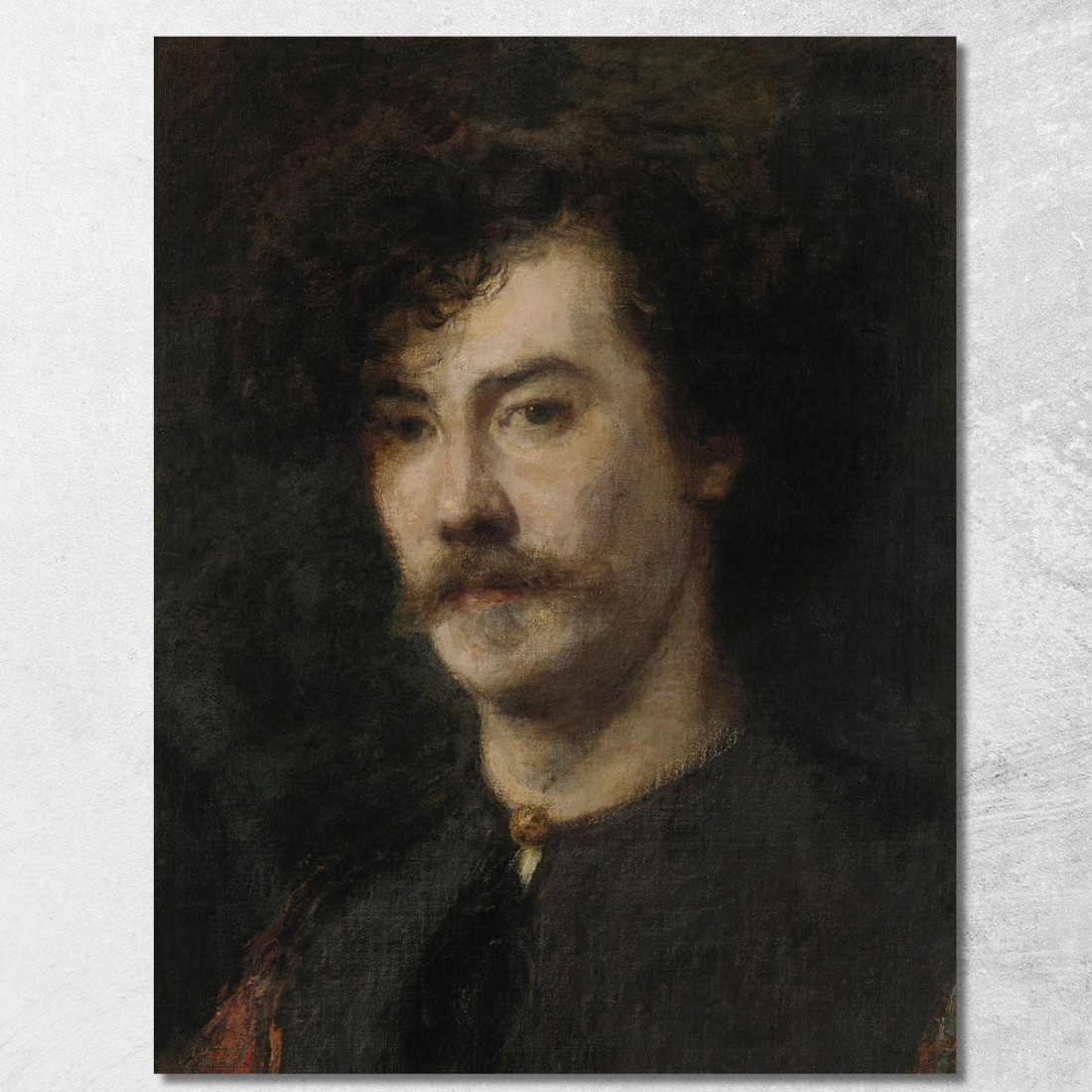 Ritratto Di Whistler Henri Fantin-Latour hft75 quadro stampato su tela Ritratto Di Whistler Henri Fantin-Latour hft75 quadro stampato su tela