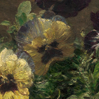 Viole Del Pensiero In Vaso Henri Fantin-Latour hft76 quadro stampato su tela