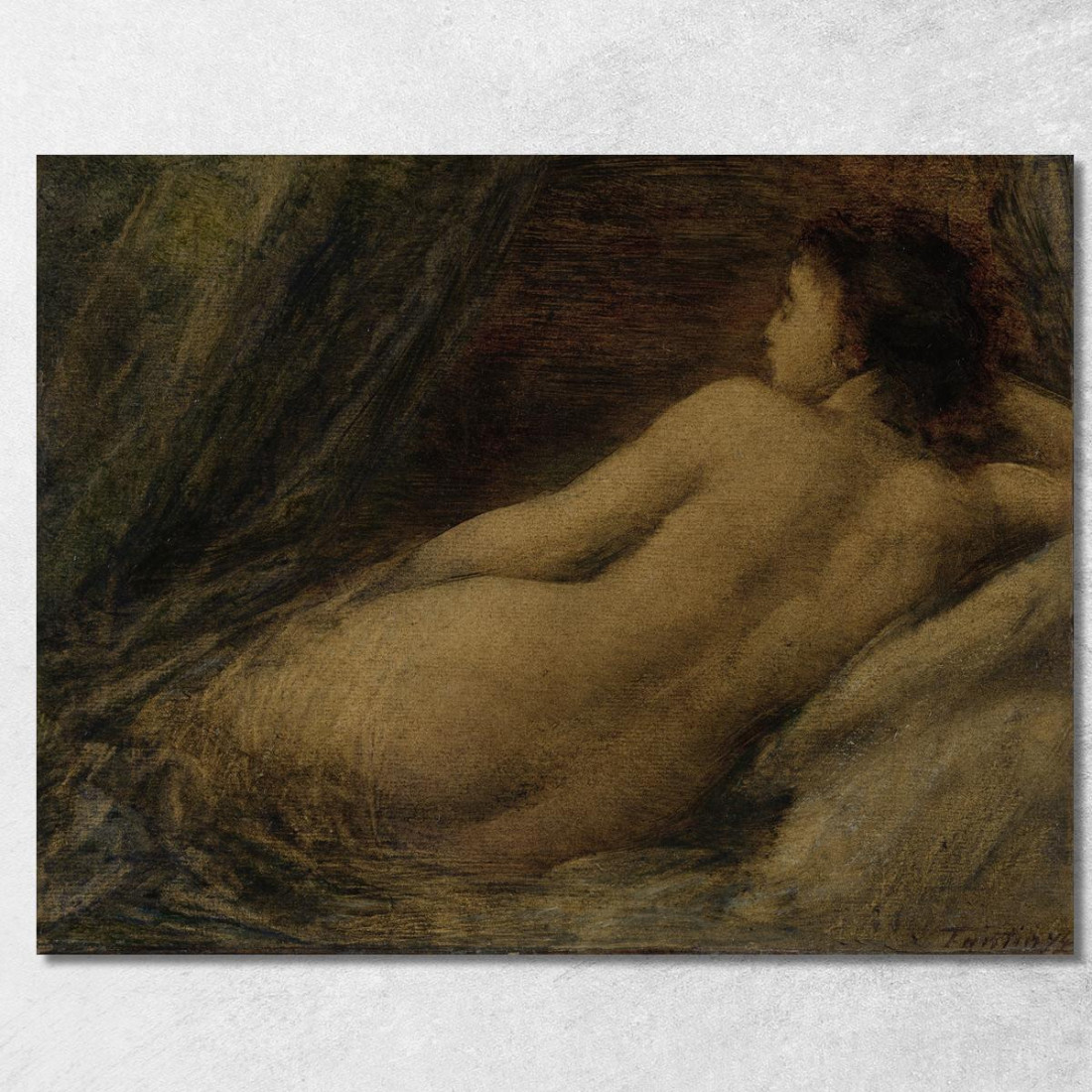 Nudo Sdraiato Henri Fantin-Latour hft77 quadro stampato su tela Nudo Sdraiato Henri Fantin-Latour hft77 quadro stampato su tela
