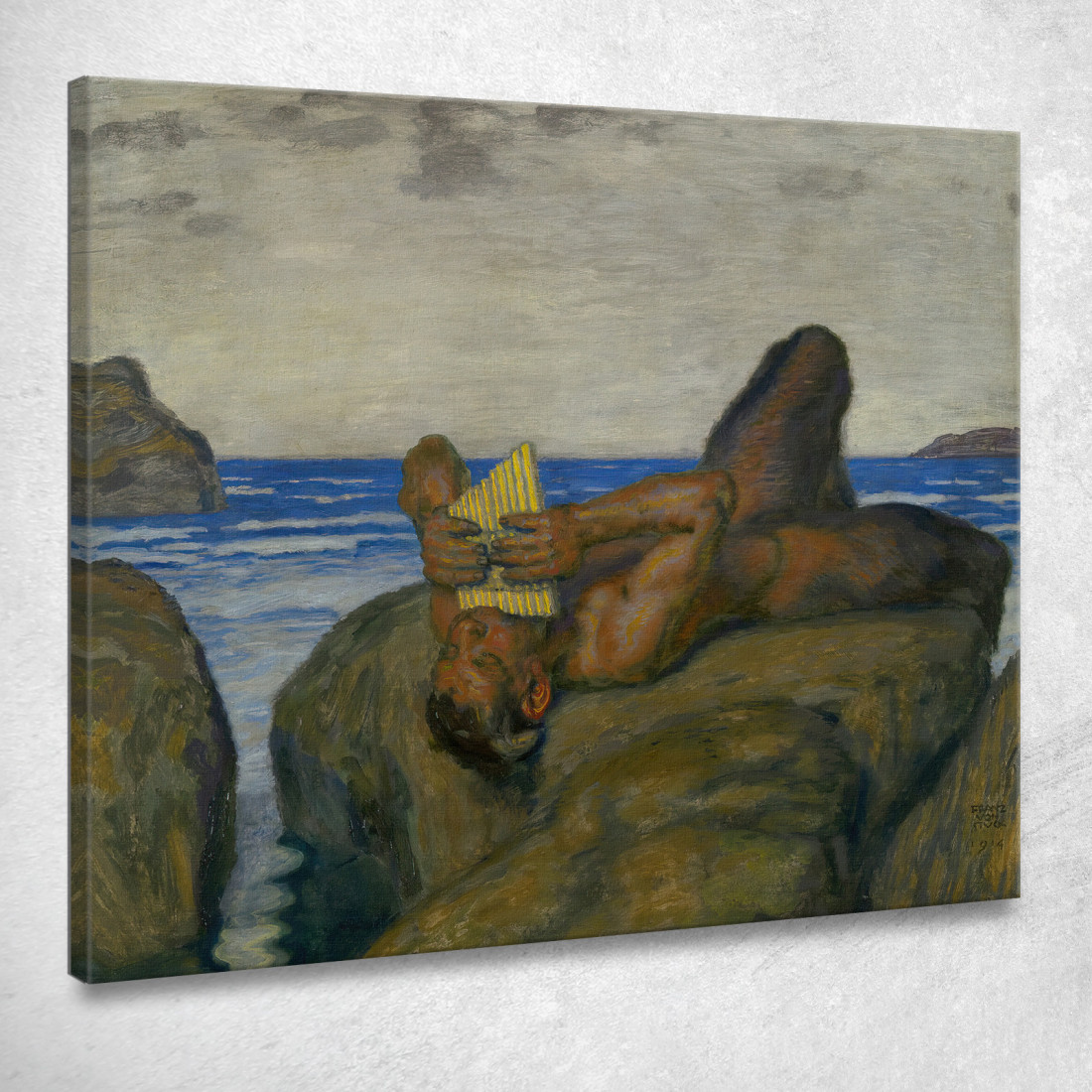 Fauno Soffiante Franz von Stuck fvs14 quadro stampato su tela Fauno Soffiante Franz von Stuck fvs14 quadro stampato su tela