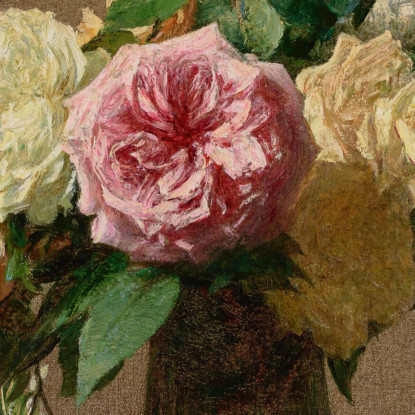 Rose Henri Fantin-Latour hft89 quadro stampato su tela