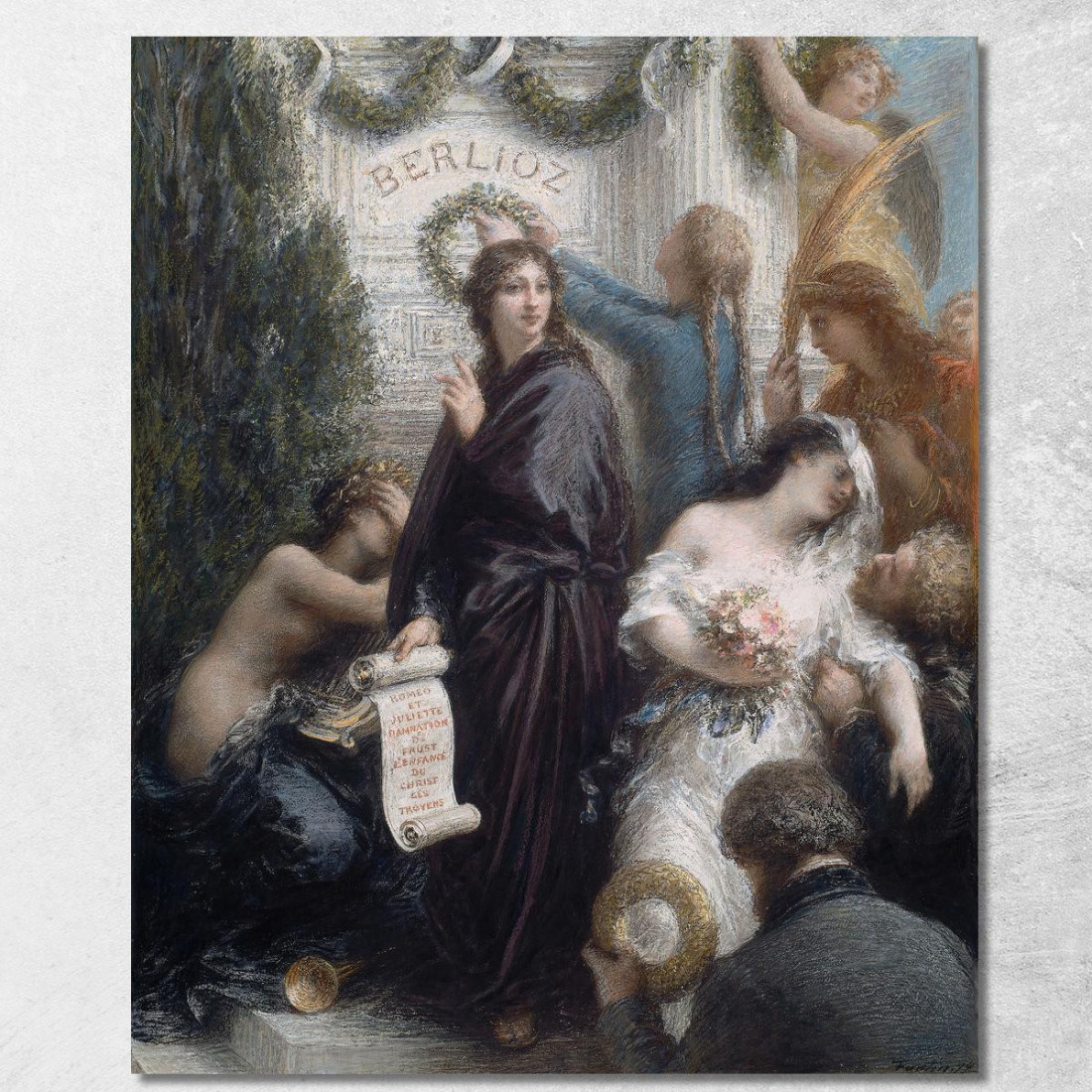L'Omaggio Dell'Anniversario A Hector Berlioz Henri Fantin-Latour hft119 quadro stampato su tela L'Omaggio Dell'Anniversario A Hector Berlioz Henri Fantin-Latour hft119 quadro stampato su tela