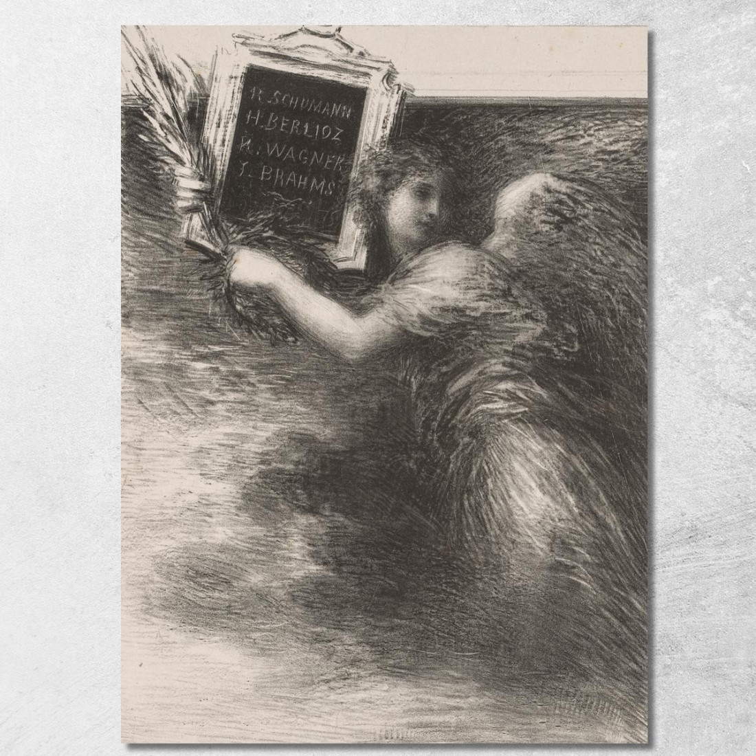 Il Genio Della Musica Henri Fantin-Latour hft121 quadro stampato su tela Il Genio Della Musica Henri Fantin-Latour hft121 quadro stampato su tela