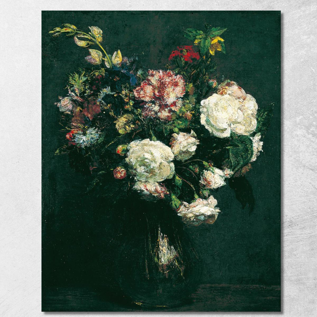 Vaso Di Fiori Henri Fantin-Latour hft130 quadro stampato su tela Vaso Di Fiori Henri Fantin-Latour hft130 quadro stampato su tela