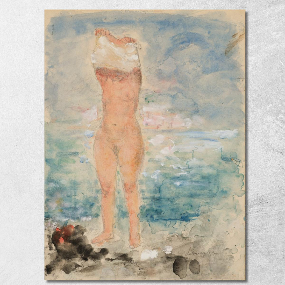 Bagnante Henri Lebasque hlb4 quadro stampato su tela Bagnante Henri Lebasque hlb4 quadro stampato su tela