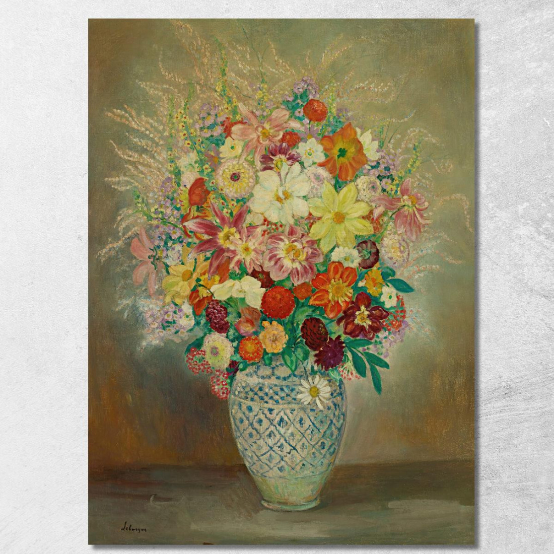 Composizione Floreale Con Dalie Henri Lebasque hlb6 quadro stampato su tela Composizione Floreale Con Dalie Henri Lebasque hlb6 quadro stampato su tela