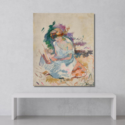 Donna Nel Giardino Henri Lebasque hlb12 quadro stampato su tela