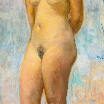 Giovane Ragazza Nuda In Piedi Henri Lebasque hlb21 quadro stampato su tela