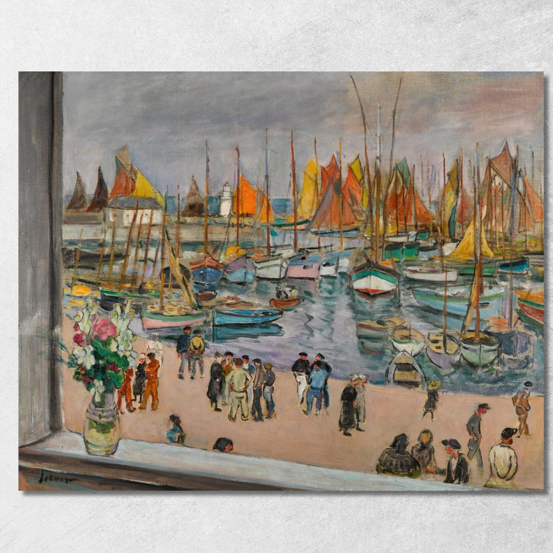 L'Isola Di Yeu Finestra Aperta Sul Porto Henri Lebasque hlb42 quadro stampato su tela L'Isola Di Yeu Finestra Aperta Sul Porto Henri Lebasque hlb42 quadro stampato su tela