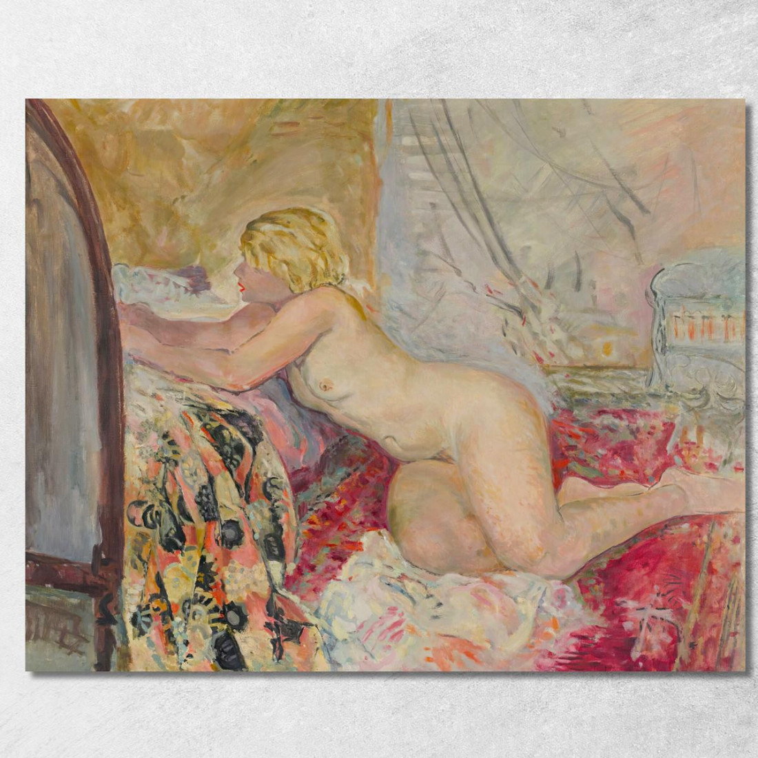 Nudo Sdraiato Contro Un Letto 2 Henri Lebasque hlb51 quadro stampato su tela Nudo Sdraiato Contro Un Letto 2 Henri Lebasque hlb51 quadro stampato su tela