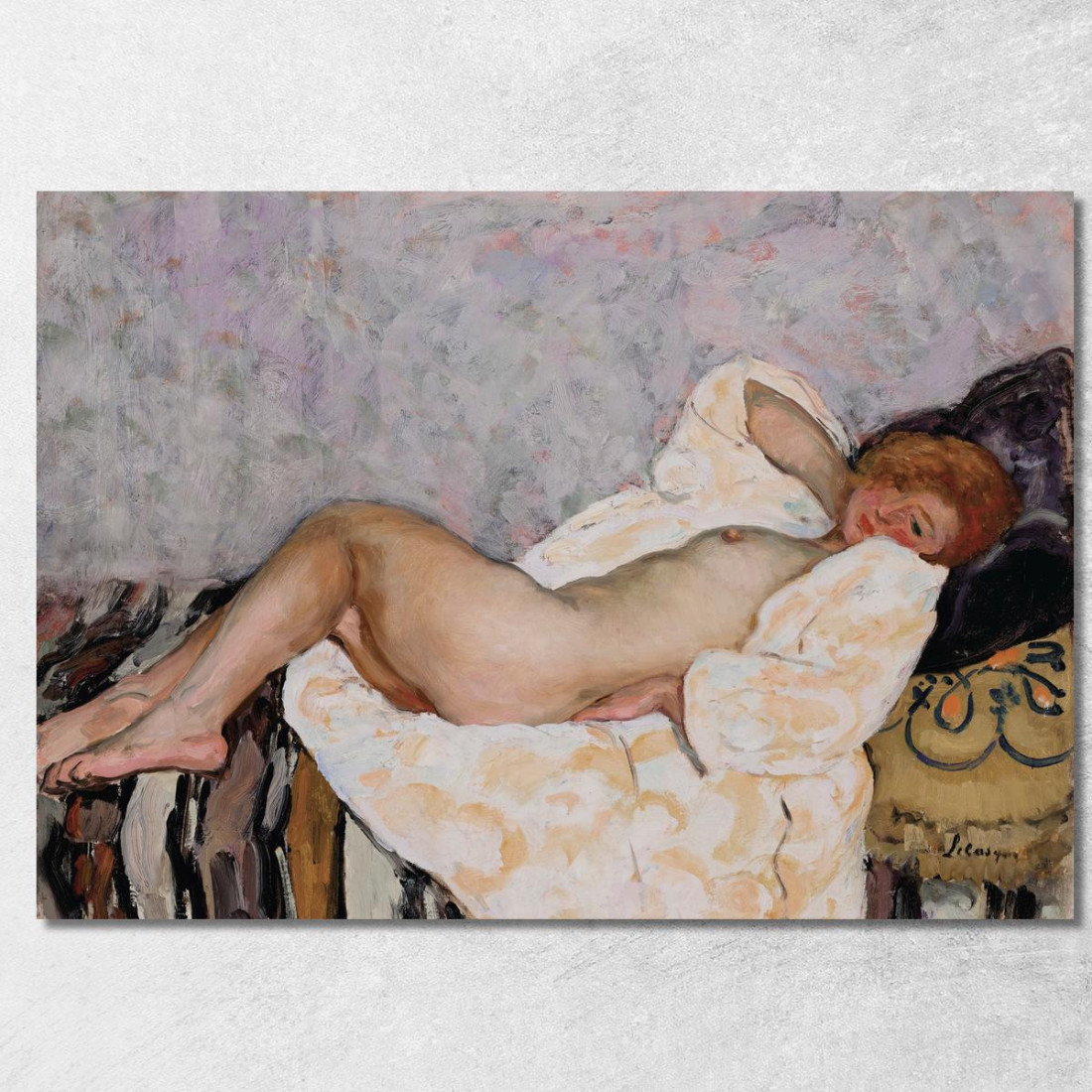 Mentire Nudo Henri Lebasque hlb52 quadro stampato su tela Mentire Nudo Henri Lebasque hlb52 quadro stampato su tela